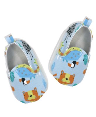 Baby Boys Safari Short Sleeved Romper and Shoes, 2 Piece Set