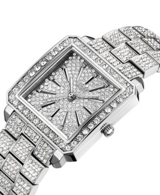 Women's Cristal Silver-Tone Stainless Steel Watch, 28mm