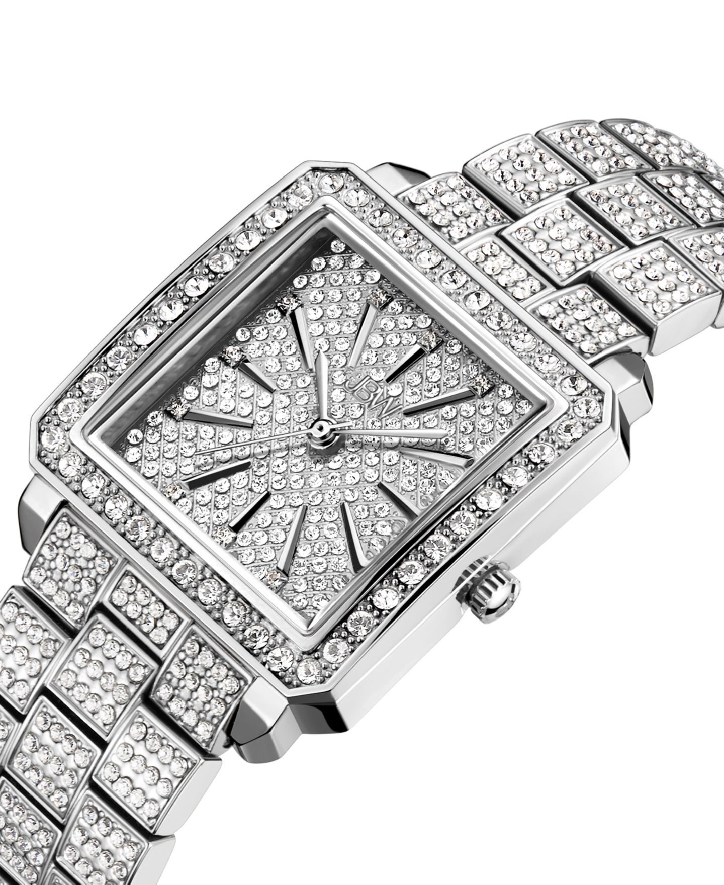 Женские часы Jbw Cristal Silver-Tone Stainless Steel Watch, 28mm — фото 2