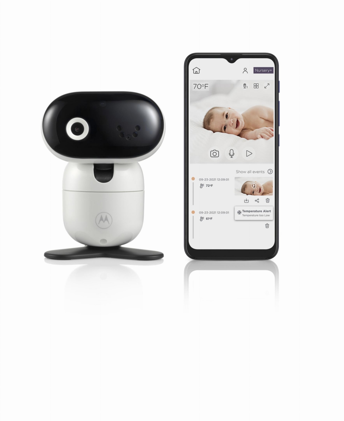 Motorola Connect Wi-fi Hd Motorized Video Baby Camera In White
