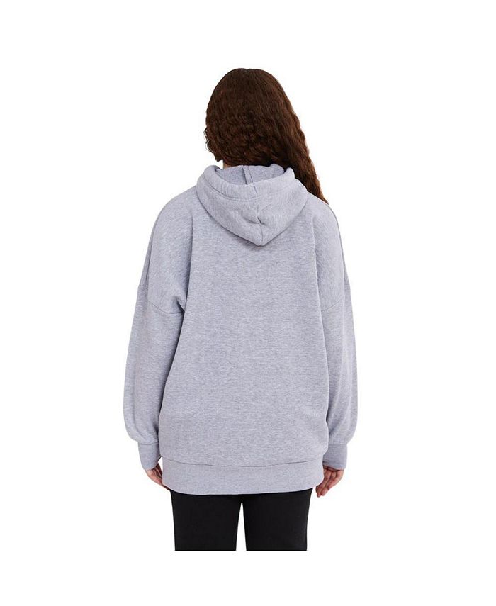 Bench DNA Women's Dayla Oversized Hoodie in Grey Marl Macy's
