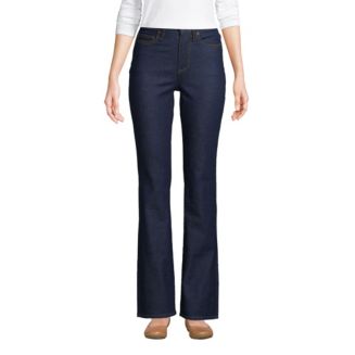 Lands' End Women's Recover High Rise Bootcut Blue Jeans - Macy's