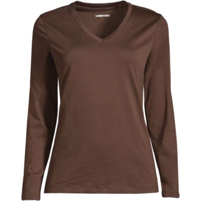 Women's Supima Cotton Long Sleeve V-Neck T-Shirt