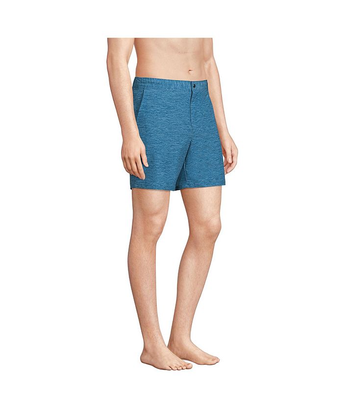 Lands' End Men's Lined 7" Hybrid Swim Shorts Macy's