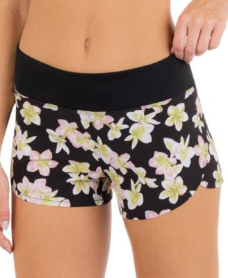 Hurley - Juniors' Plumeria Printed Soft-Waist Board Shorts