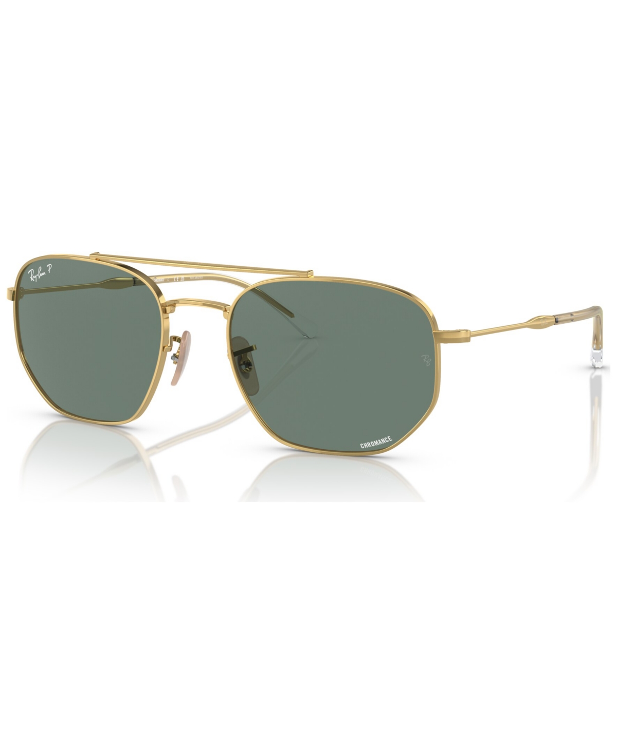 Ray Ban Unisex Polarized Sunglasses, Rb3707 Chromance In Gold Tone