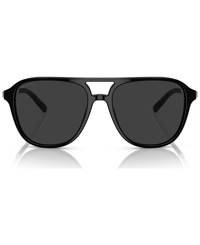 BVLGARI Men's Polarized Low Bridge Fit Sunglasses, BV7038F - Macy's
