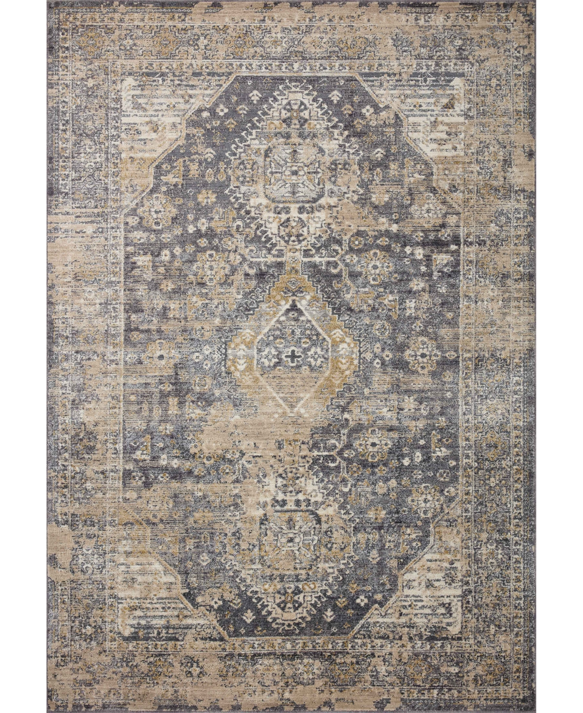 Loloi Indra Ina-03 6'3in x 9' Area Rug - Charcoal