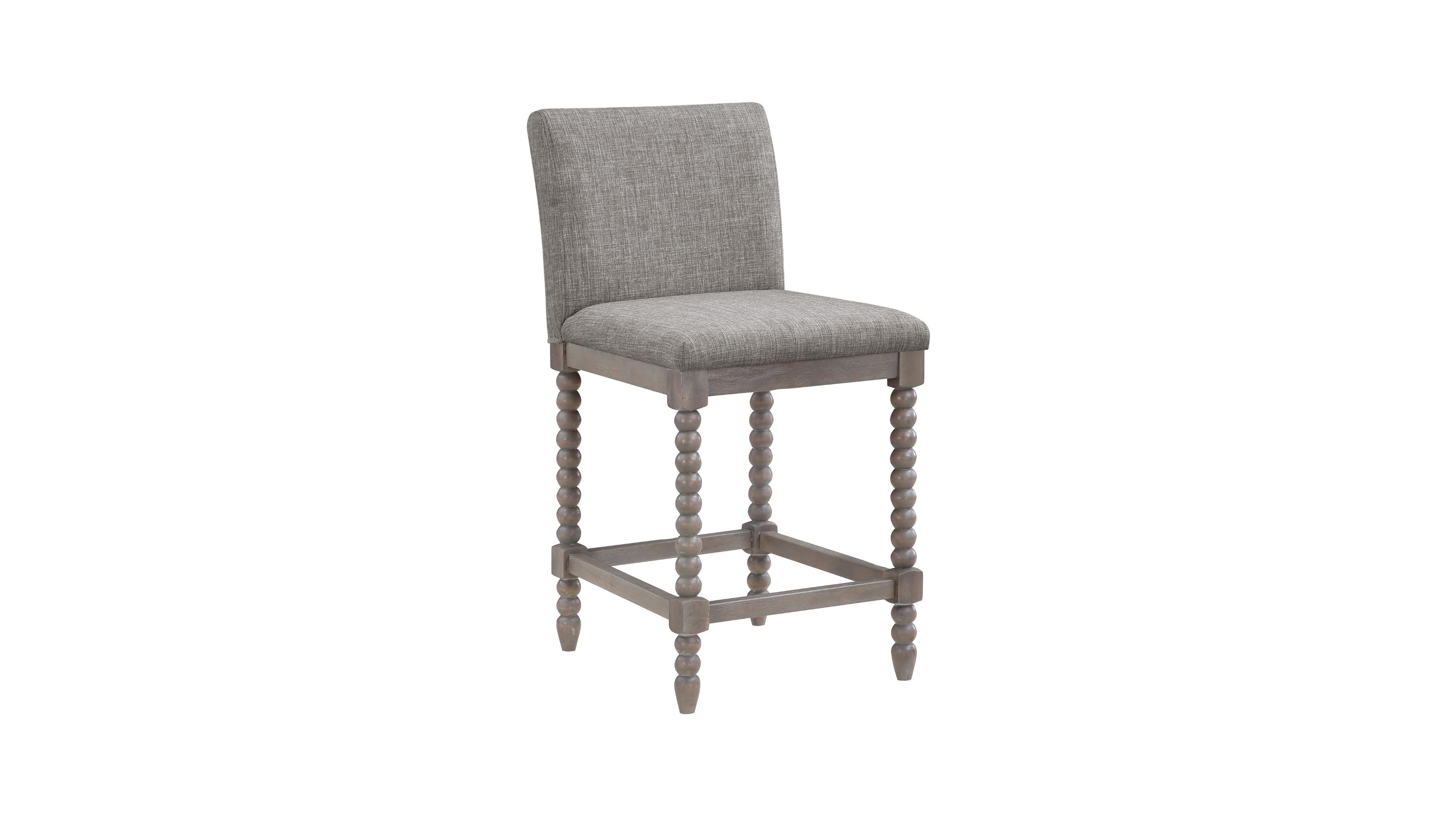 Abbott 26" Spindle Counter Stool with Frame and Faux Leather