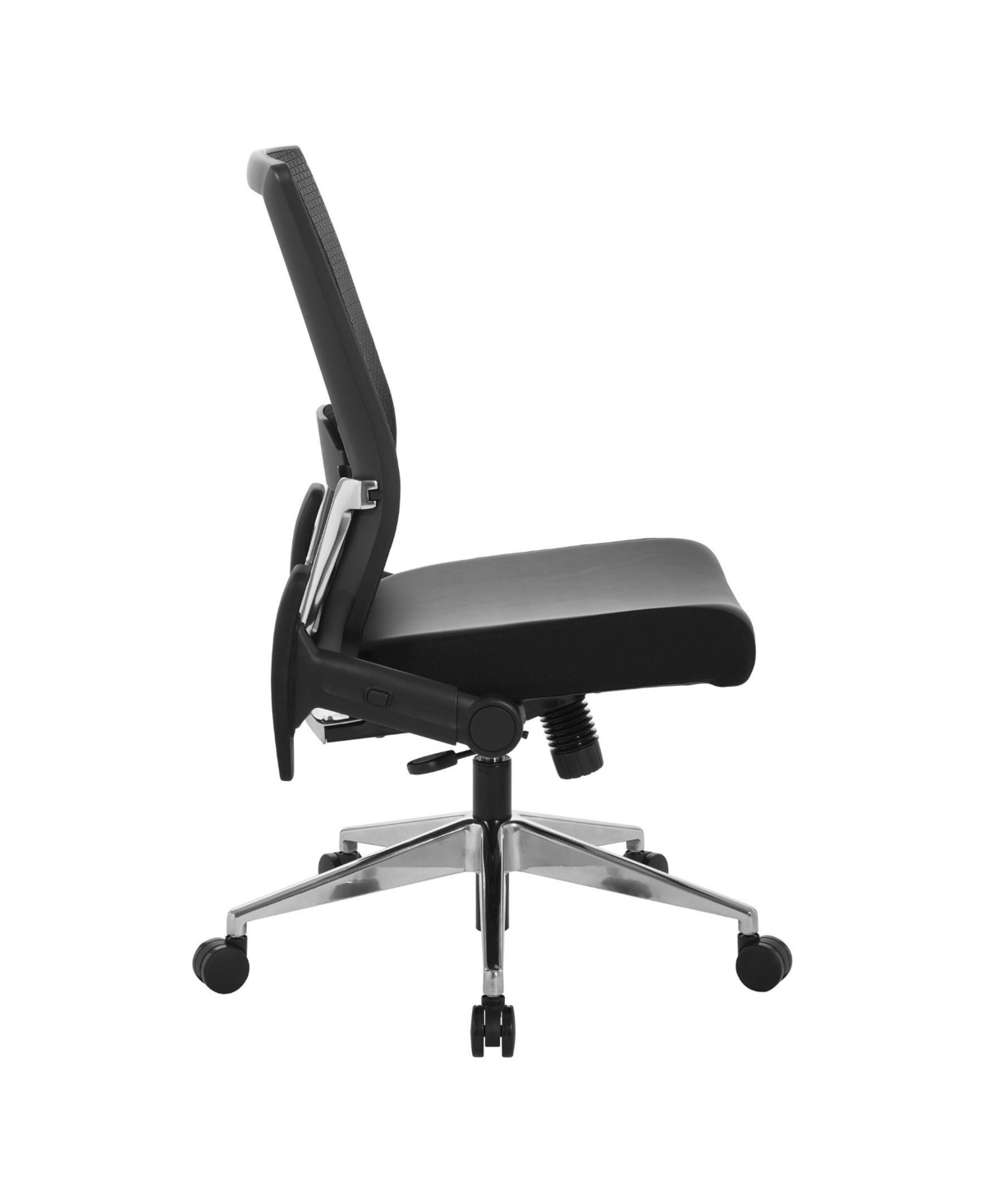 Osp Home Furnishings Black Matrix Back Manager's Office Chair With Bonded Leather Seat In Black