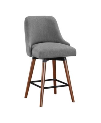 Bagford 26" Swivel Counter Stool with Legs in Fabric