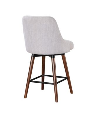 Bagford 26" Swivel Counter Stool with Legs in Fabric