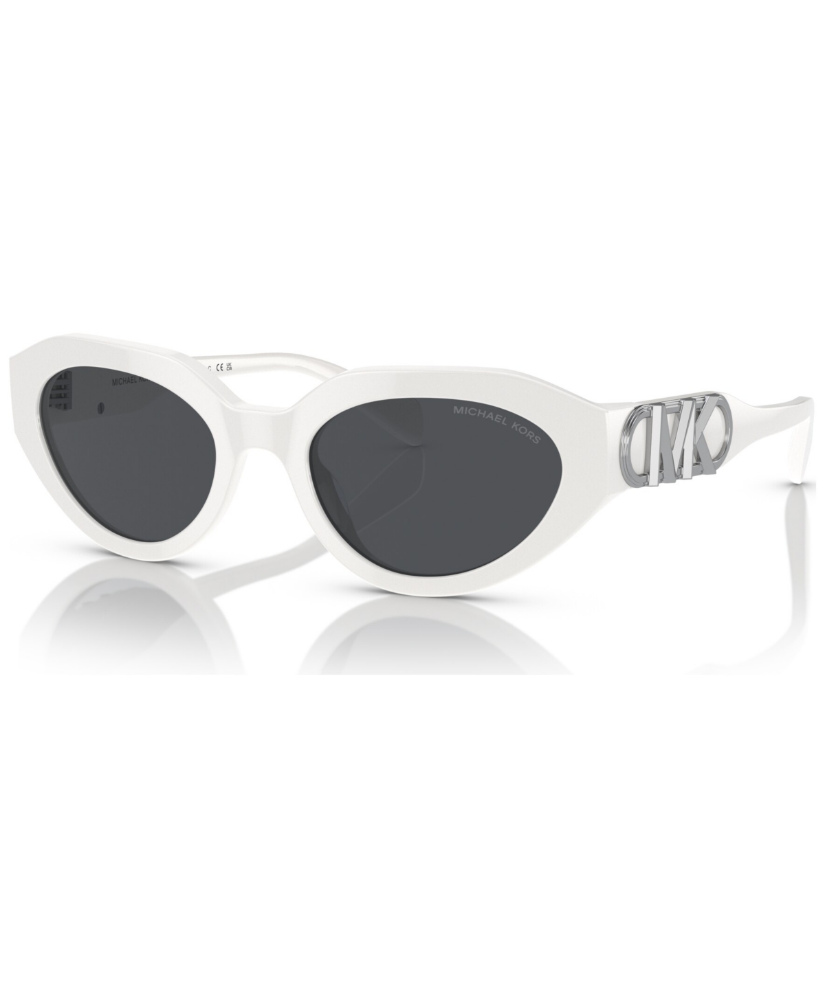 Shop Michael Kors Women's Empire Oval Sunglasses, Mk2192 In Optic White