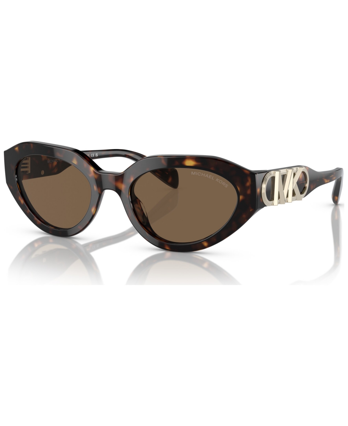 Shop Michael Kors Women's Empire Oval Sunglasses, Mk2192 In Dark Tortoise