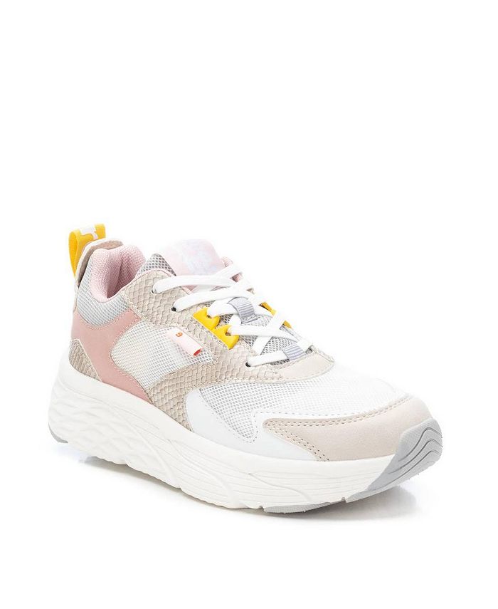 XTI Women's Sneakers By White With Multicolor Accent - Macy's