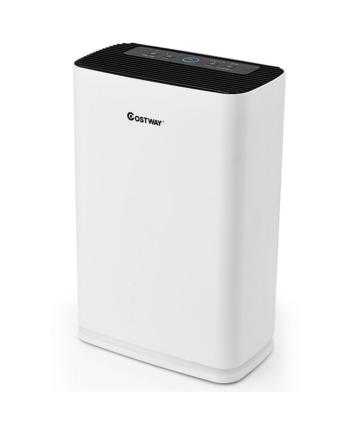Costway Air Purifier True HEPA Filter Carbon Filter Air Cleaner Home