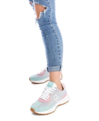 Women's Sneakers By Grey With Multicolor Accent