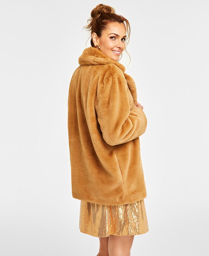 Inc International Concepts Women's Faux-Fur Coat White Small White Size S