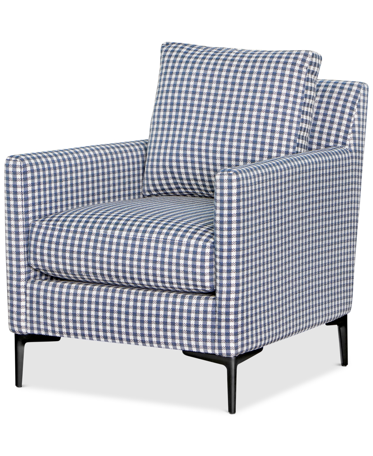 Furniture Closeout! Laylanna 28" Fabric Patterned Accent Chair, Created For Macy's In Blue