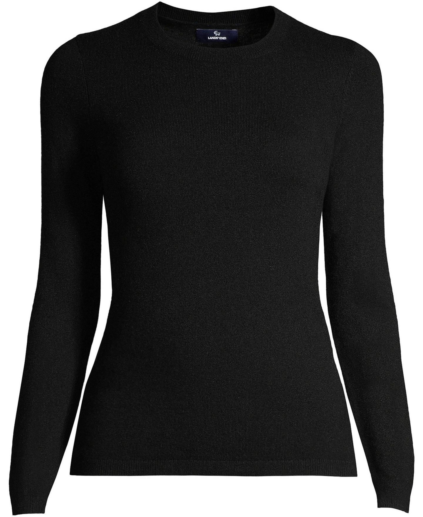 Женский свитер Lands' End Cashmere, цвет: Чёрный — фото 10