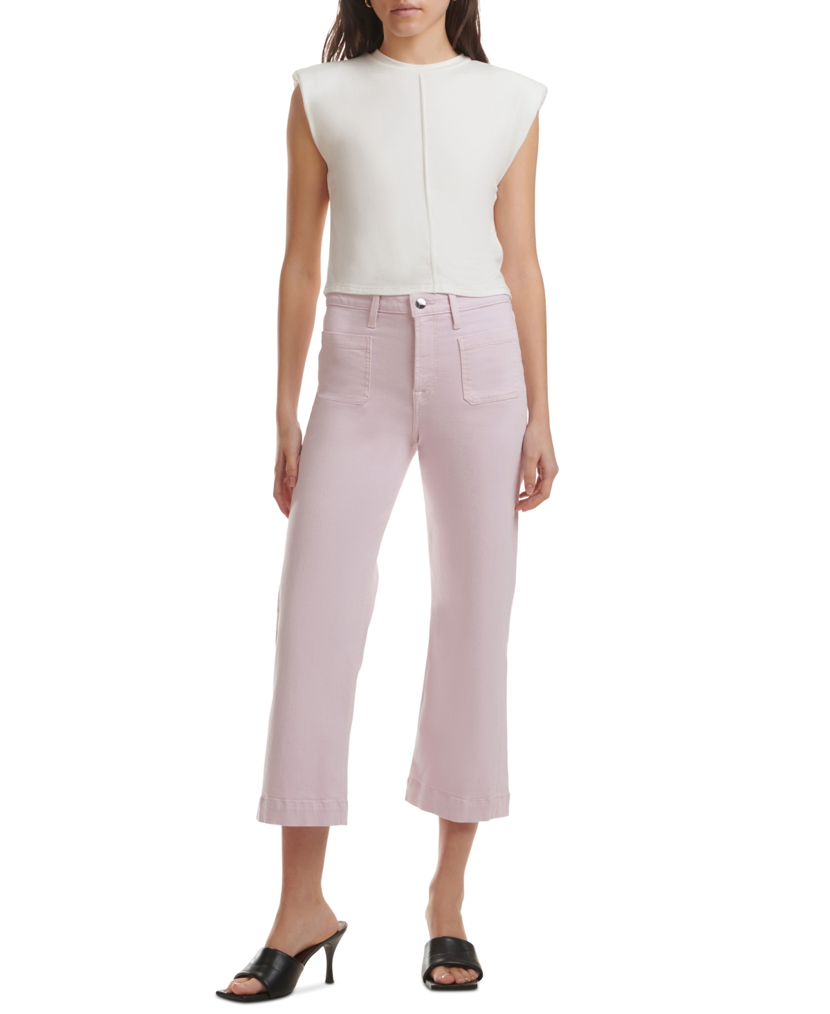 Jen7 By 7 For All Mankind Women's High-rise Cropped Wide-leg Jeans In Light Lilac