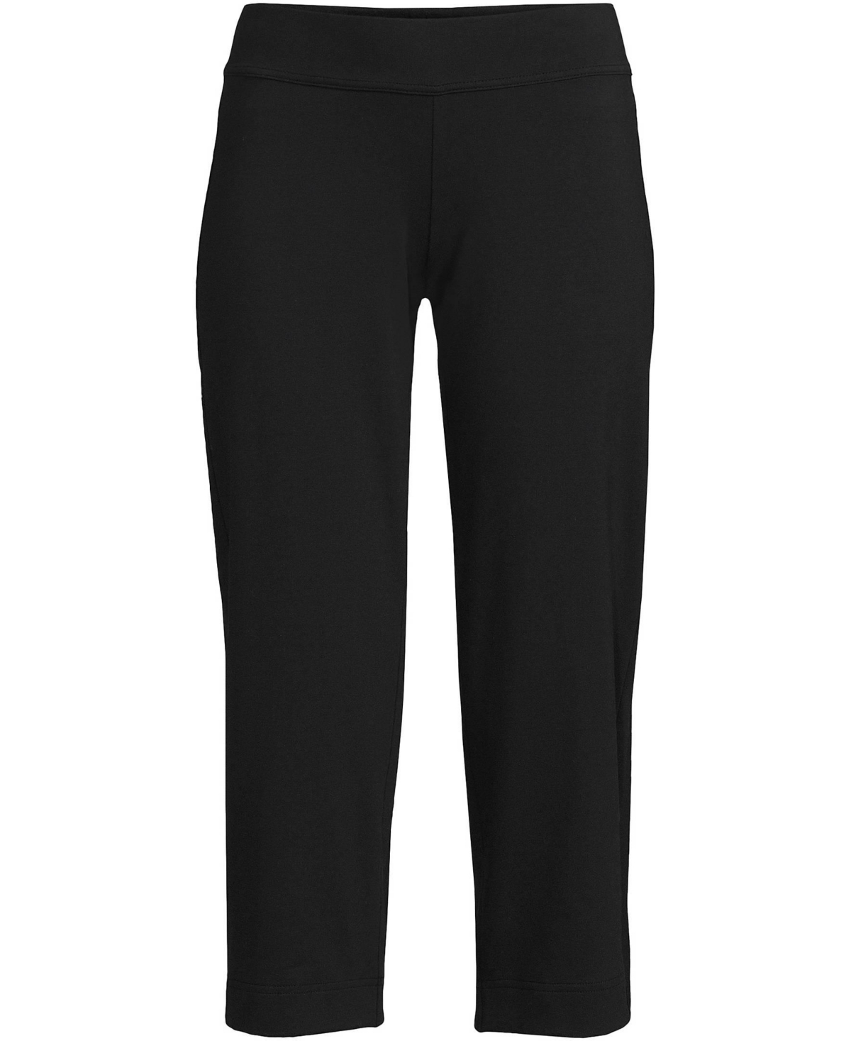 Lands' End Women's Starfish Mid Rise Elastic Waist Pull On Crop Pants