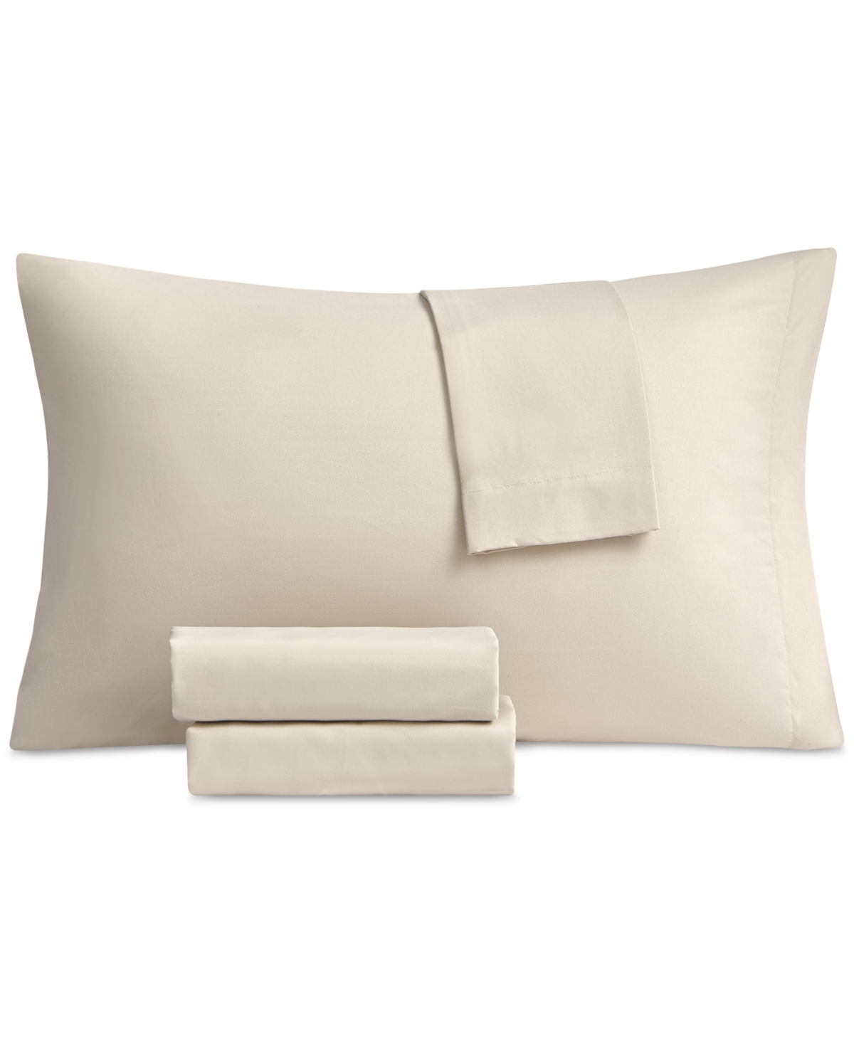 Shop Sanders Microfiber 4 Pc. Sheet Set, Queen, Created For Macy's In Sand