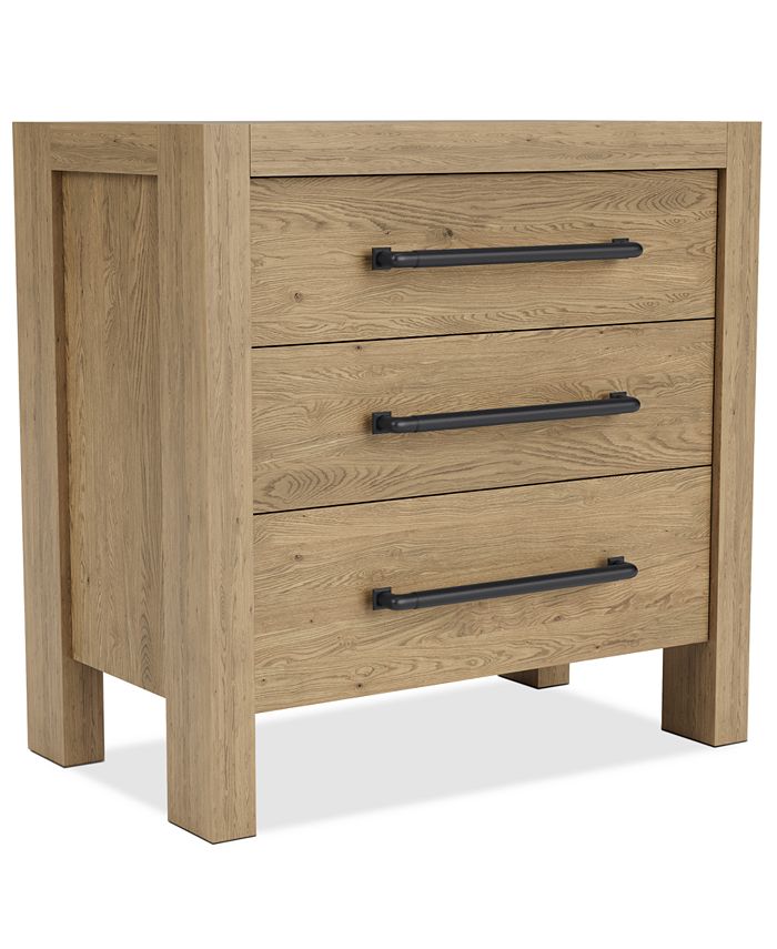 Furniture Davie Three Drawer Nightstand Macy's