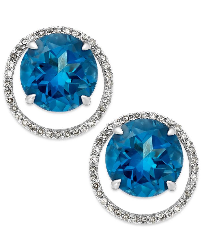 Macy s London Blue Topaz 6 5 8 ct. t.w. and Diamond 1 4 ct