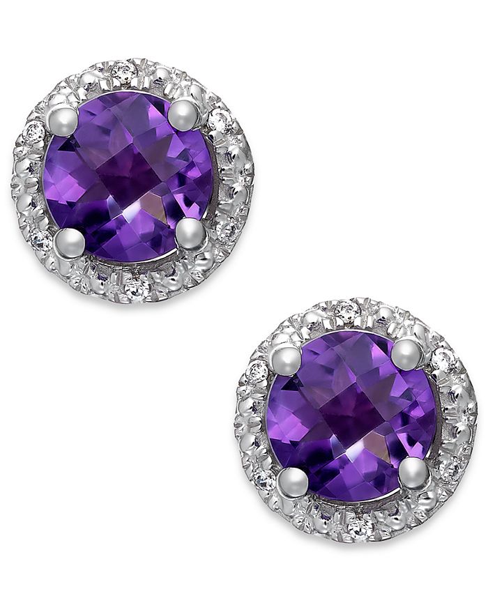 Macy's amethyst earrings new arrivals