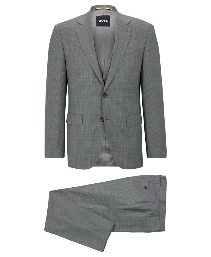 Hugo Boss Men's Wool Serge Regular-Fit 3-Piece Suit - Macy's