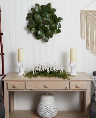 22” Magnolia Leaf Artificial Wreath
