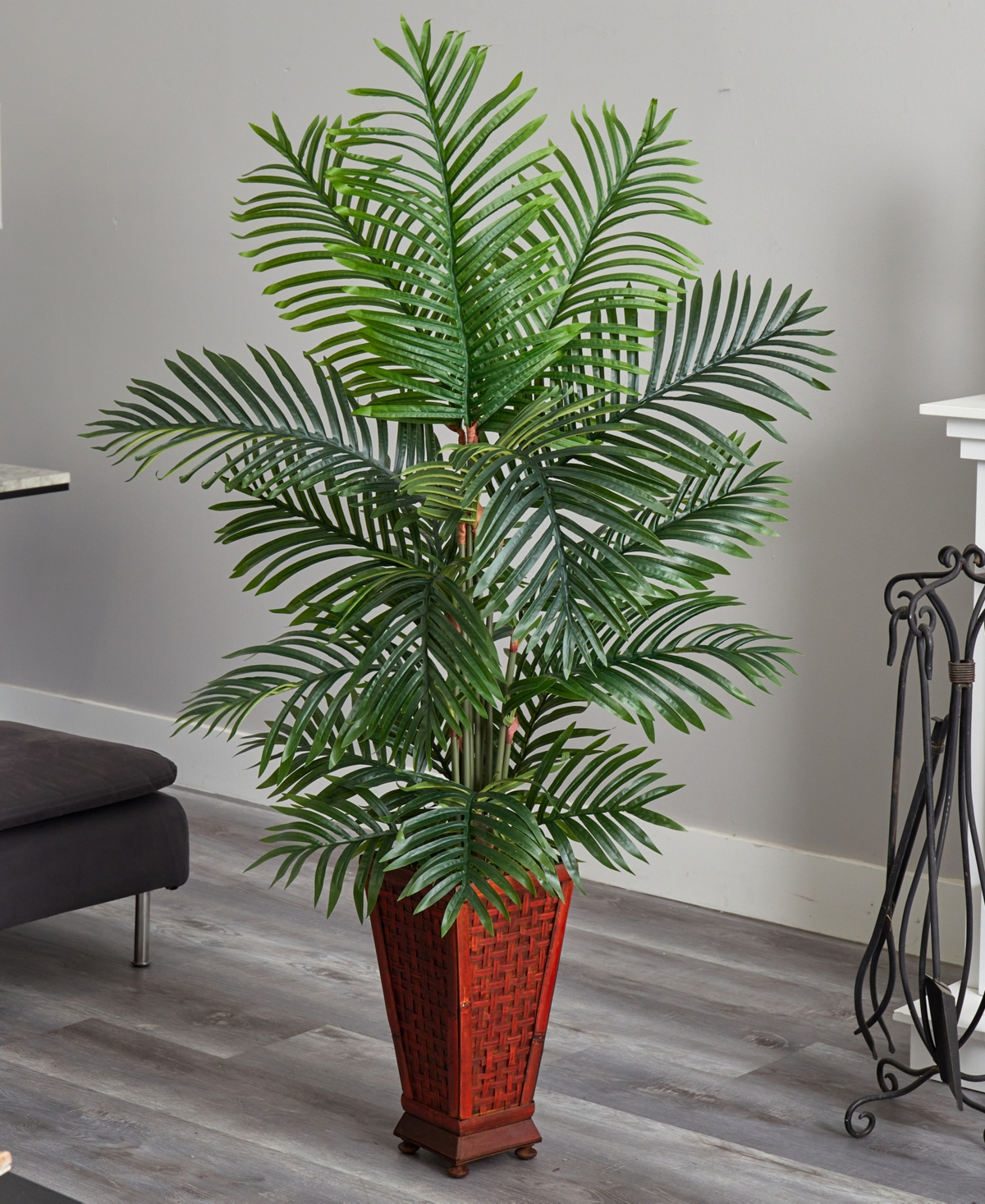 Nearly Natural Kentia Palm Artificial Tree in Decorative Planter