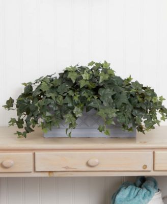 Puff Ivy Artificial Plant in Stone Planter