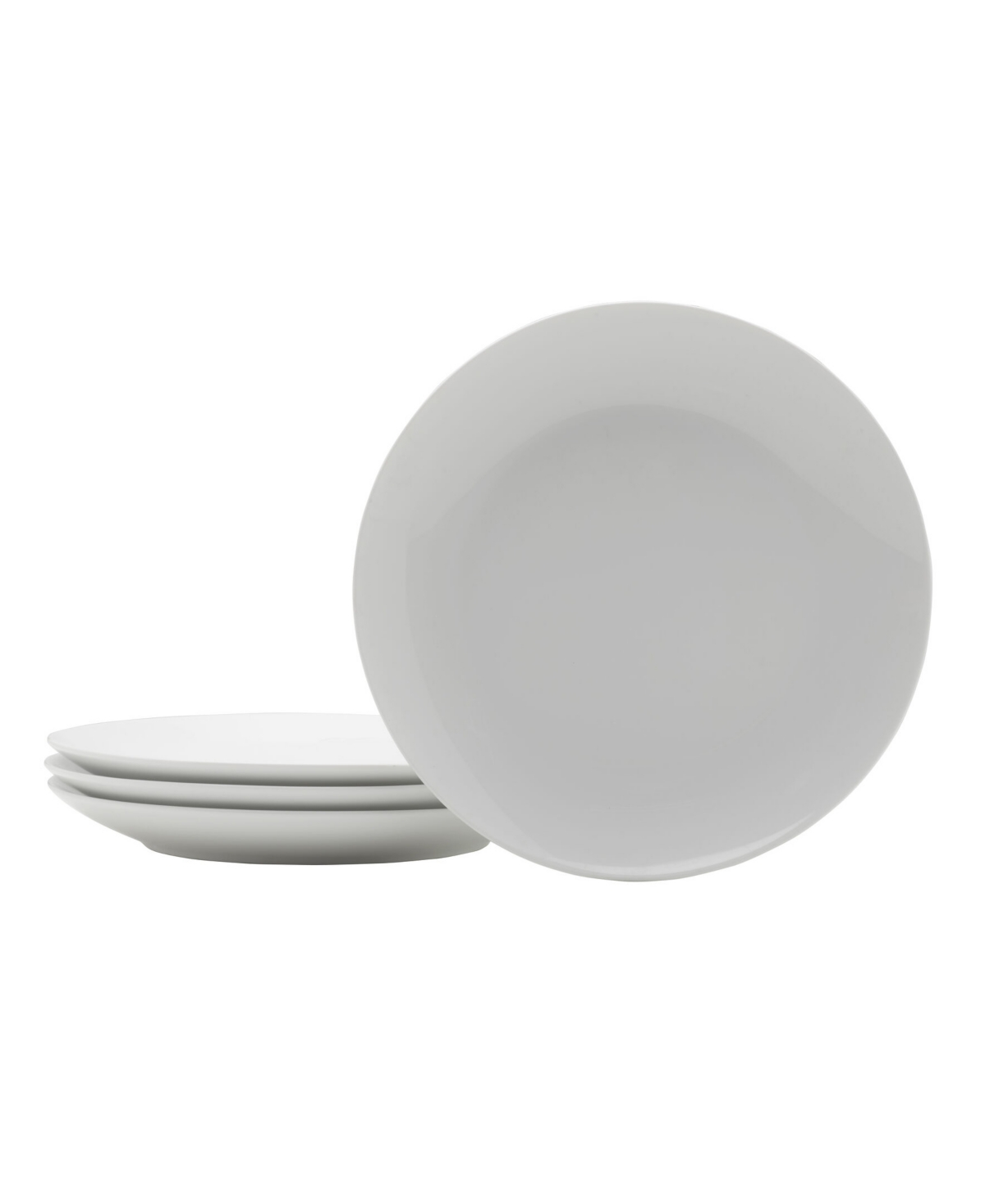 Everyday Whiteware Coupe Rim Salad Plate 4 Piece Set - White