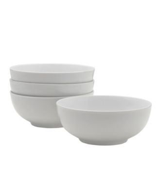 Fitz and Floyd Everyday Whiteware Wider Cereal Bowl - 4 Piece Set