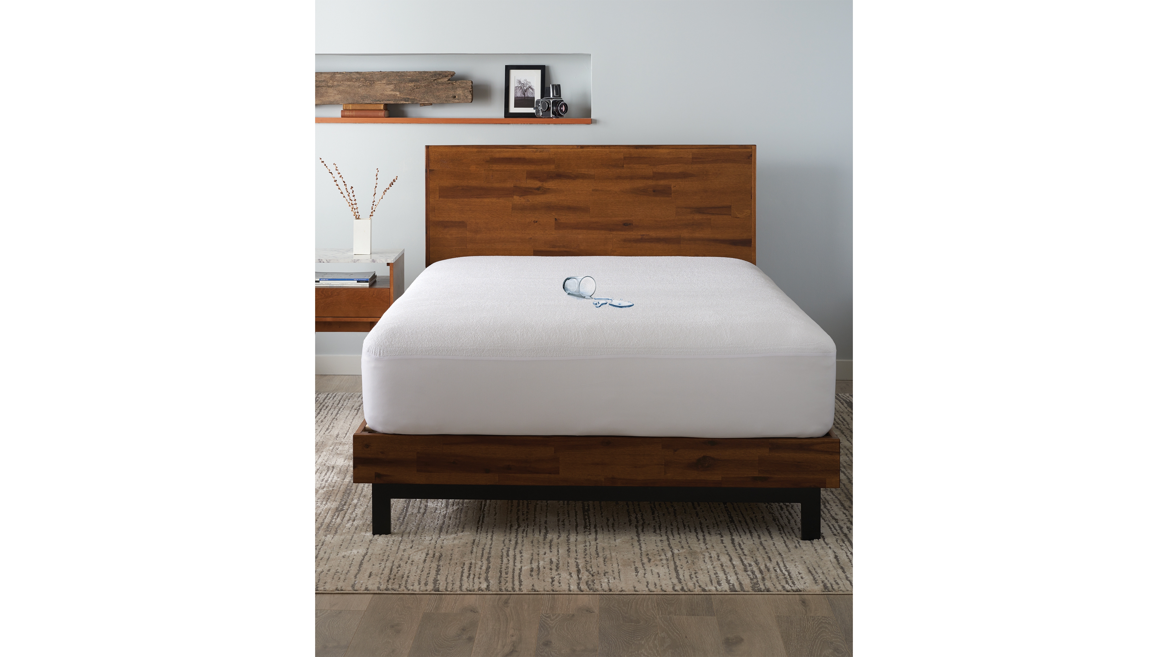 Premium Terry Cloth Water Resistant Mattress Protector, Queen