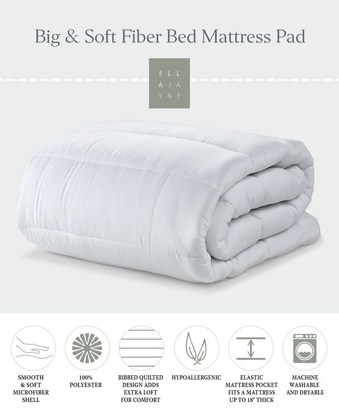 Ella Jayne Big and Soft Mattress Pad Twin XL Macy's