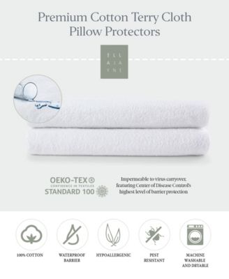 Terry Cloth Water Proof 2-Pack Pillow Protectors, King