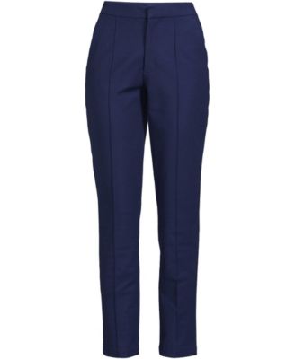Women's Plus Size High Rise Bi Stretch Pintuck Pencil Ankle Pants