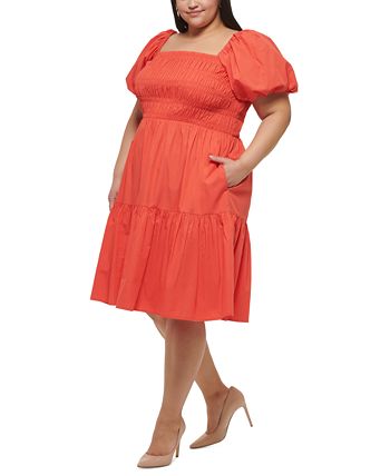 Vince camuto one sales shoulder ruffle dress