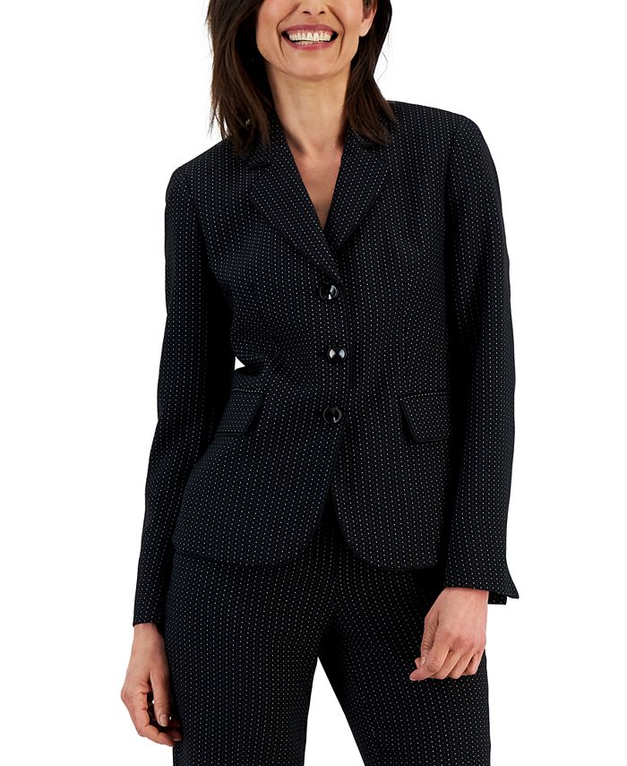 Kasper Women's Dot Jacquard Three-Button Jacket - Macy's