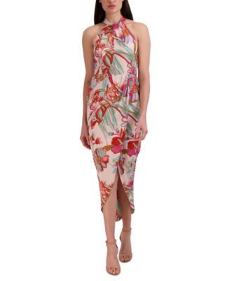 julia jordan - Women's Floral-Print Halter Sleeveless Maxi Dress