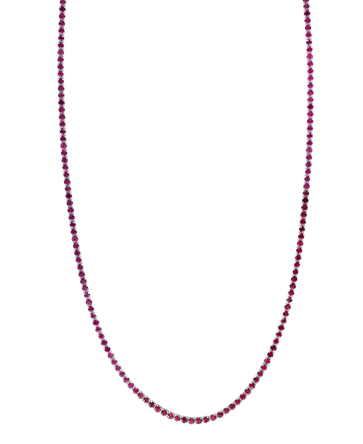 Effy Collection Effy Ruby 18" Tennis Necklace (6-7/8 ct. t.w.) in Sterling Silver