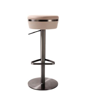 Astro Woven Leather Adjustable Stool