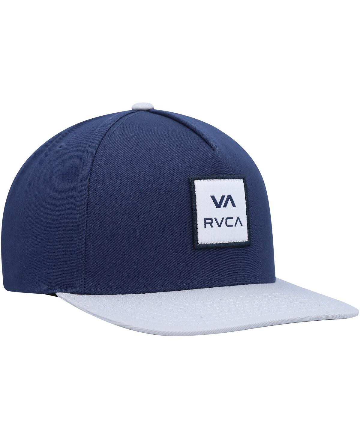 Shop Rvca Men's  Navy Square Snapback Hat