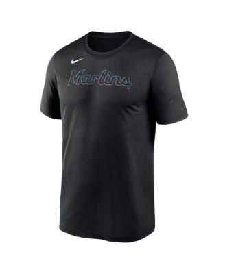Men's Black Miami Marlins New Legend Wordmark T-shirt