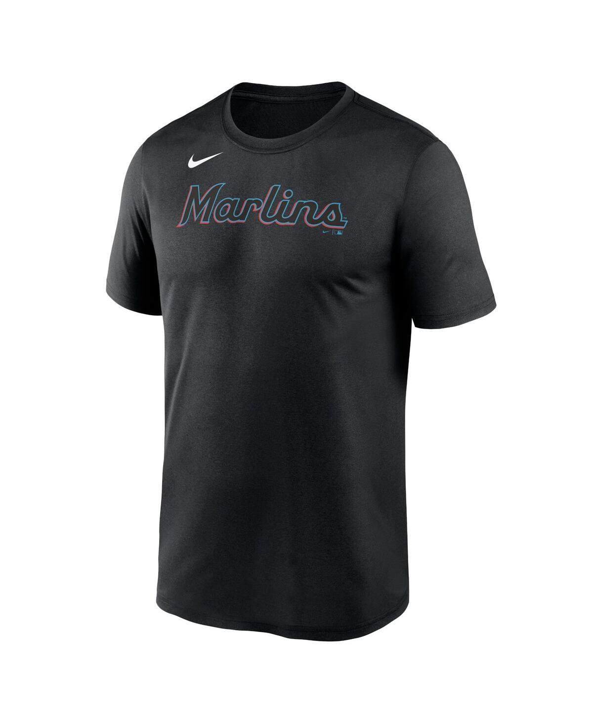 Men's NikeMiami Marlins New Legend Wordmark T-shirt - Black