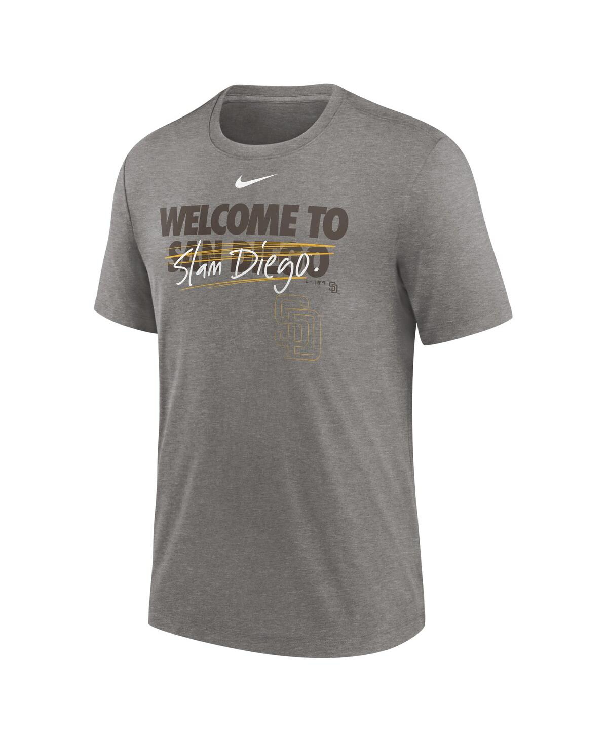 Men's NikeSan Diego Padres Home Spin Tri-Blend T-shirt - Heather Charcoal