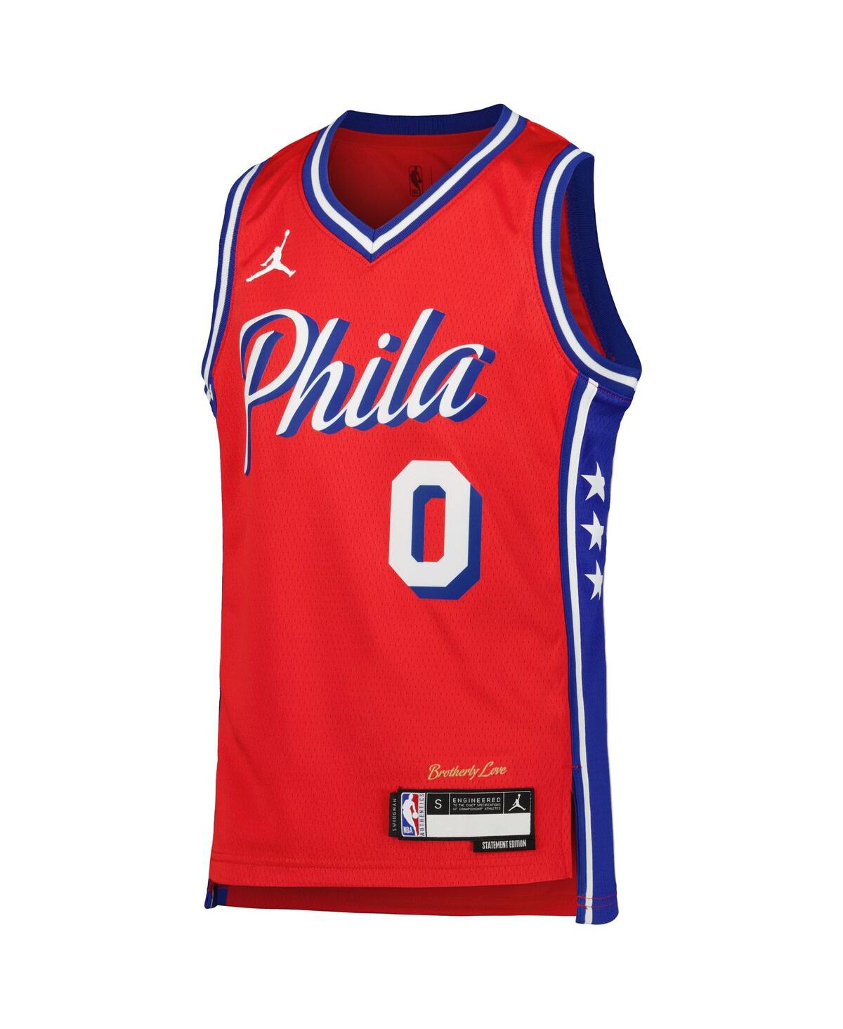 Big Boys and Girls Jordan Tyrese MaxeyPhiladelphia 76ers 2022/23 Swingman Jersey - Statement Edition - Red